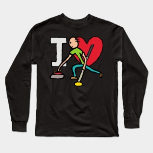 I Love Curling Long Sleeve T-Shirt